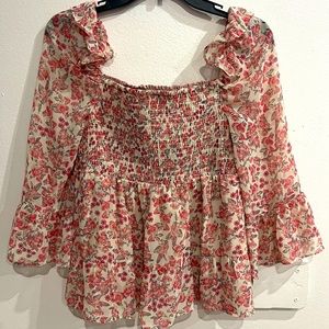 BB Dakota smocked blouse